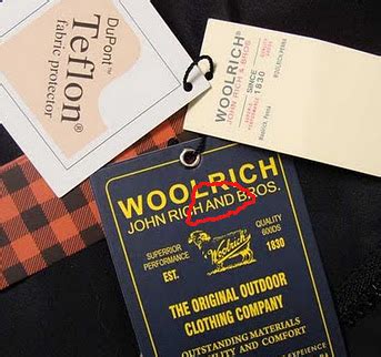 etichetta woolrich originale